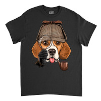 Detective Beagle Spy Investigator Puppy Beagle Dog Lover Classic T-shirt | Artistshot