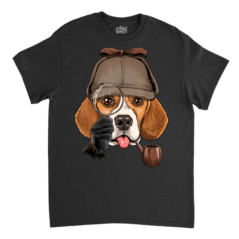 Detective Beagle Spy Investigator Puppy Beagle Dog Lover Classic T-shirt by Uniform | Artistshot