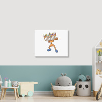 Hanukkah Dabbing Menorah Dab Dance Chanukah Jewish Landscape Canvas Print | Artistshot