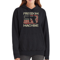 Freedom Machine   Pro Gun 2nd Amendment Pistol Usa (on Back) Vintage Hoodie | Artistshot