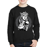 Viking Scandinavia Fighter Ornament Woman Warrior Youth Sweatshirt | Artistshot