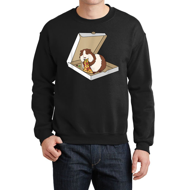 Guinea Pig Eating Pizza Funny Pet Owner Gift Crewneck Sweatshirt | Artistshot