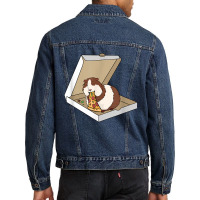 Guinea Pig Eating Pizza Funny Pet Owner Gift Men Denim Jacket | Artistshot