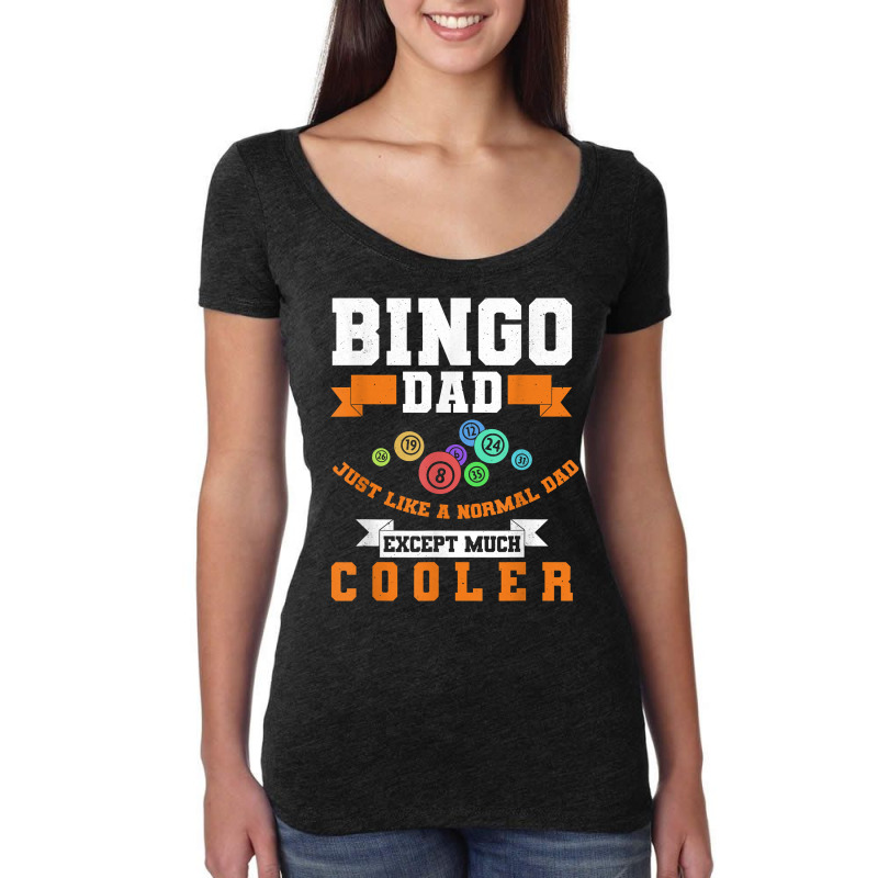 Mens Bingo Dad Bingo Player Father Casino Gambling Lottery Bingo T Shi Women's Triblend Scoop T-shirt by cm-arts | Artistshot