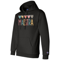 Maestra Spanish Bilingual Teacher Back To School Champion Hoodie | Artistshot