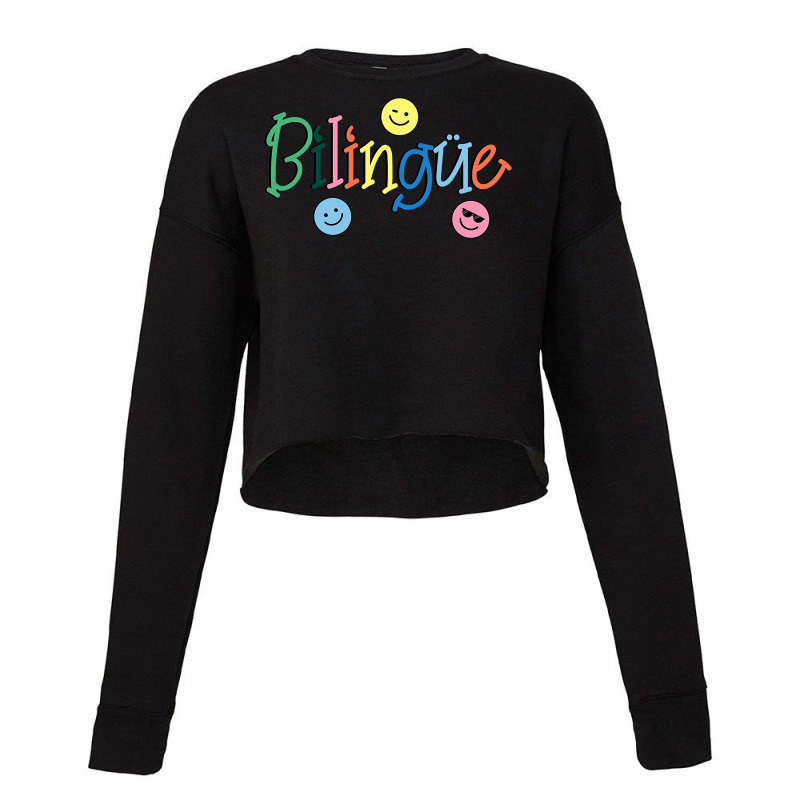 Bilingue Maestra Spanish Cropped Sweater by cm-arts | Artistshot