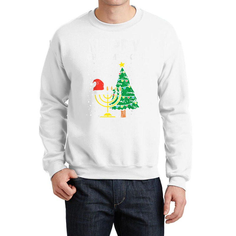 Happy Christmukkah Jewish Christmas Hanukkah Chanukah Gift Crewneck Sweatshirt | Artistshot