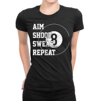 Billard Billiards 8 Eight Ball Retro Gift Ladies Fitted T-shirt | Artistshot