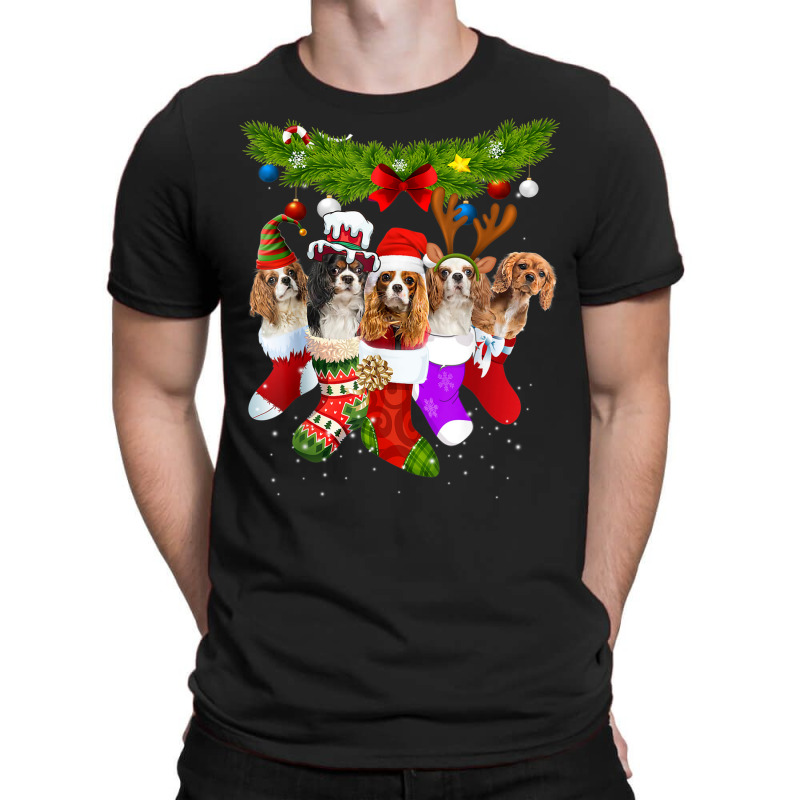 Cavalier King Charles Spaniel Christmas Sock T-shirt | Artistshot