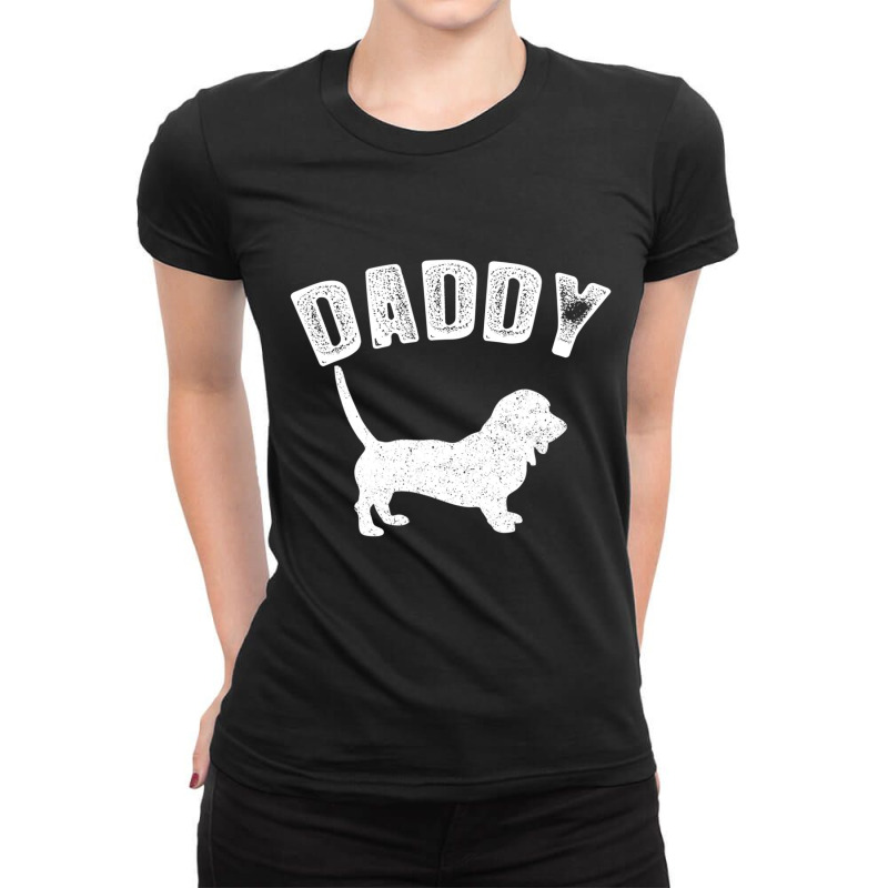 Basset Hound Mix Daddy Matching Family Ladies Fitted T-Shirt by King Davila | Artistshot