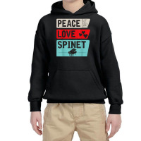 Peace Love Spinet Musical Instrument Spinet Harpsichord Youth Hoodie | Artistshot