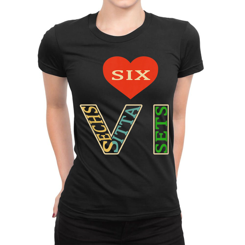 Kids Roman Numeral 6 With Different Languages Ladies Fitted T-Shirt by Deluxe | Artistshot