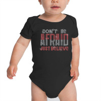 Don't Be Afraid Just Believe Bling Rhinestone Christian Baby Bodysuit | Artistshot