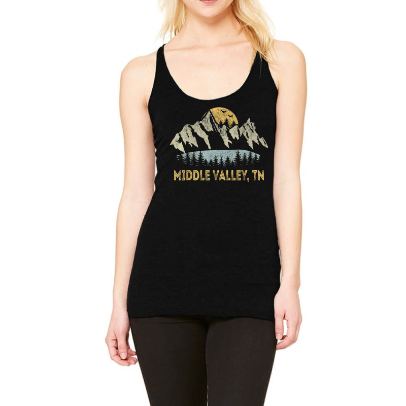 Middle Valley Tennessee Mountain Sunset Sunrise Kayaking Racerback Tank by Uniform | Artistshot