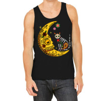 Mexican Calavera Cat With Moon Dia De Muertos Halloween Day Tank Top | Artistshot