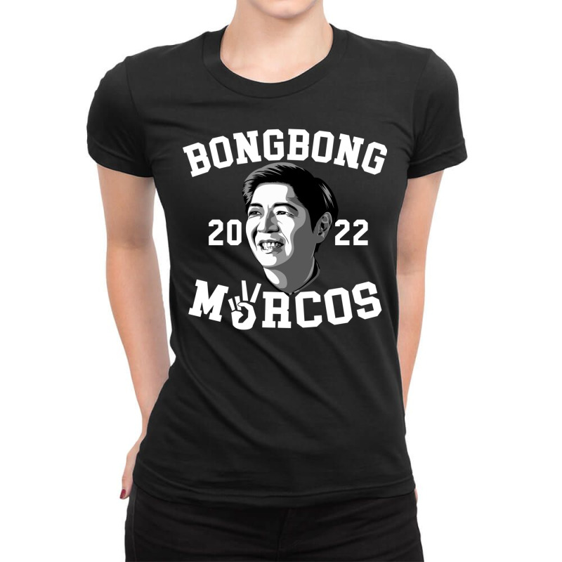 Bbm 2022 Peace Red Solid President Bong Bong Marcos Sweatshirt Ladies Fitted T-Shirt by cm-arts | Artistshot