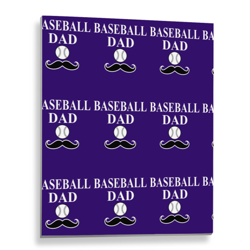 Baseball Dad T-shirt Metal Print Vertical | Artistshot