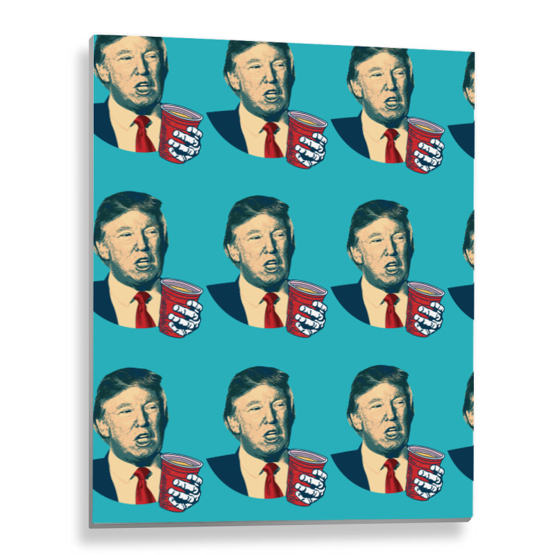 Donald Trump Celebrating 4th Of July Metal Print Vertical | Artistshot