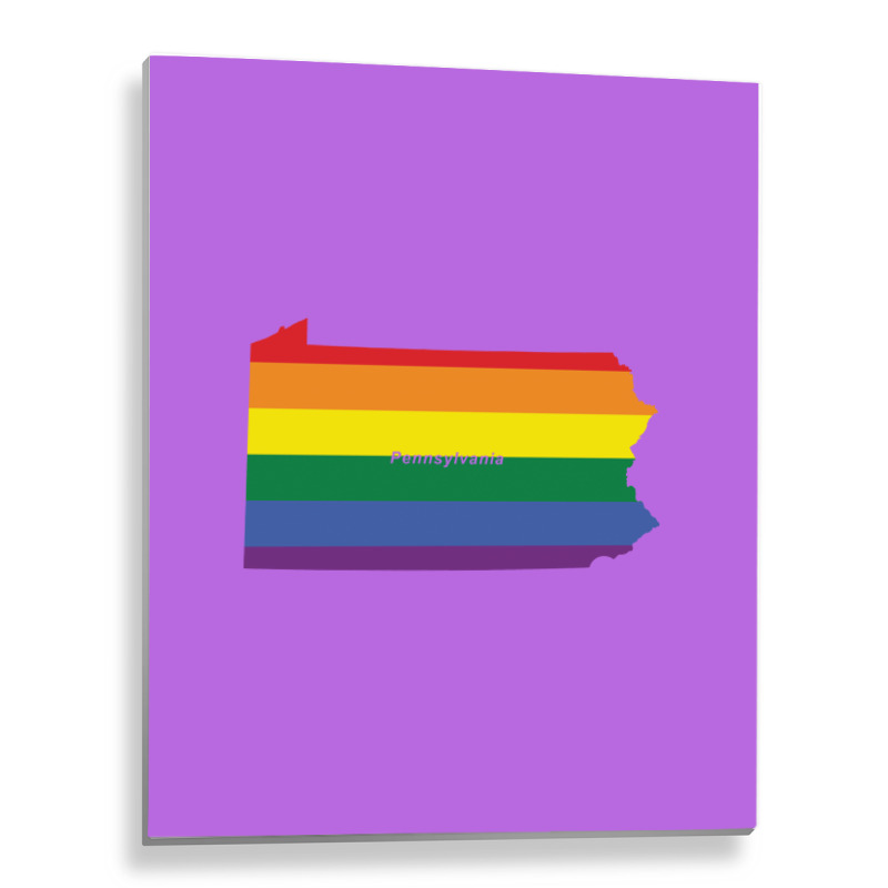 Pennsylvania Rainbow Flag Metal Print Vertical | Artistshot