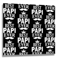 Best Papi Ever Metal Print Square | Artistshot