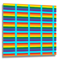 Colorado Rainbow Flag Metal Print Square | Artistshot