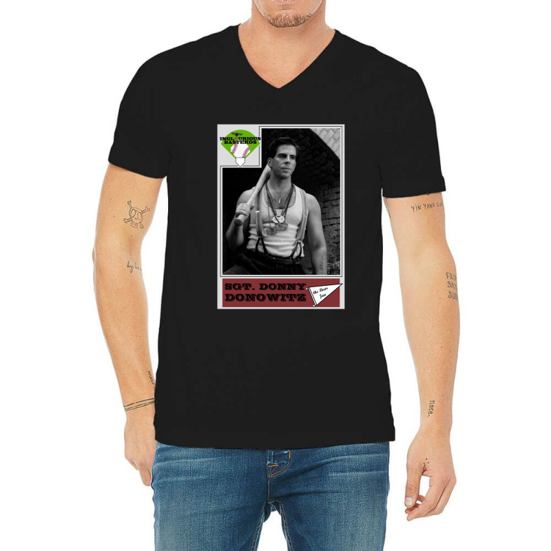 Donny Donowitz Ball Card Baseball ¾ Sleeve V-Neck Tee by cm-arts | Artistshot