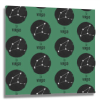 Minimal Virgo Zodiac Sign Metal Print Square | Artistshot