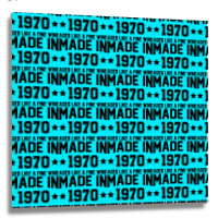 Made In 1970 Aged Like A Fine Wine Metal Print Square | Artistshot