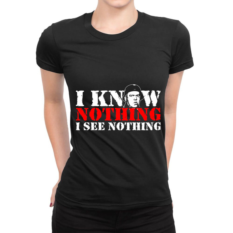 I Know Nothing Ladies Fitted T-Shirt by cm-arts | Artistshot