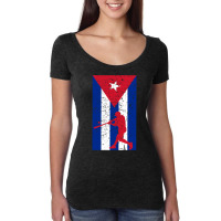 Baseball Cuba Latin America Women's Triblend Scoop T-shirt | Artistshot