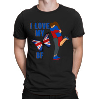 I Love My English Bf T-shirt | Artistshot