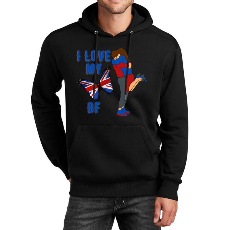 I Love My English Bf Unisex Hoodie by cm-arts | Artistshot