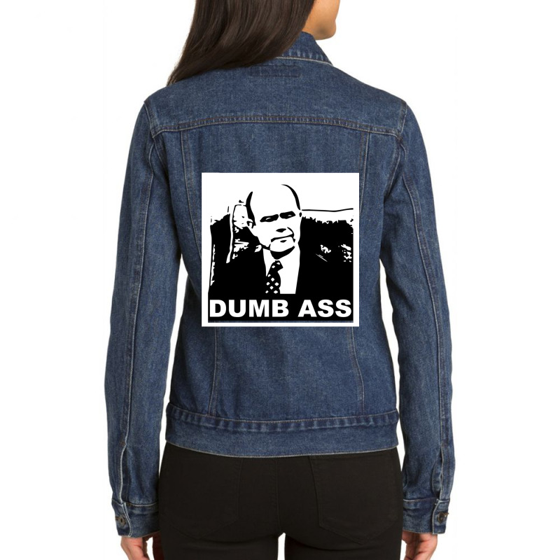 Dumb Ass Ladies Denim Jacket by cm-arts | Artistshot