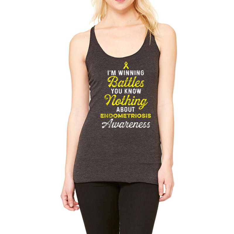 Endometriosis Endo Survivor Know Warrior Tank Top Racerback Tank by cm-arts | Artistshot