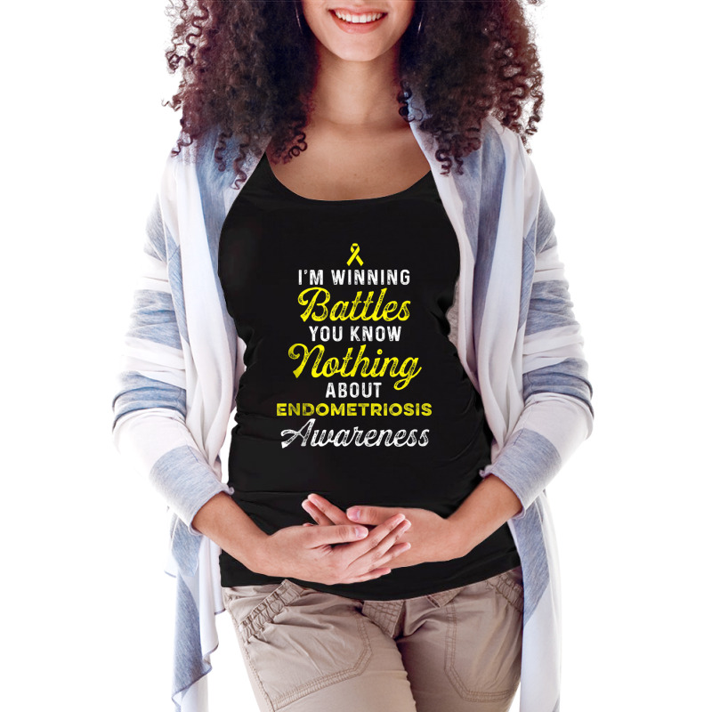 Endometriosis Endo Survivor Know Warrior Tank Top Maternity Scoop Neck T-shirt by cm-arts | Artistshot