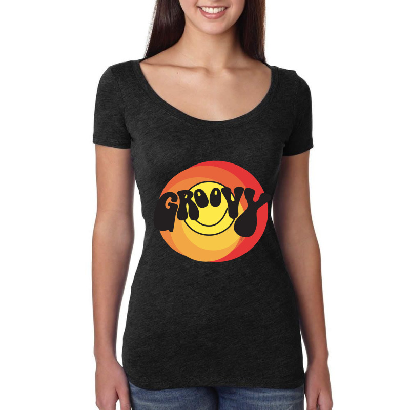 Groovy - Retro Shirt Women's Triblend Scoop T-shirt by cm-arts | Artistshot