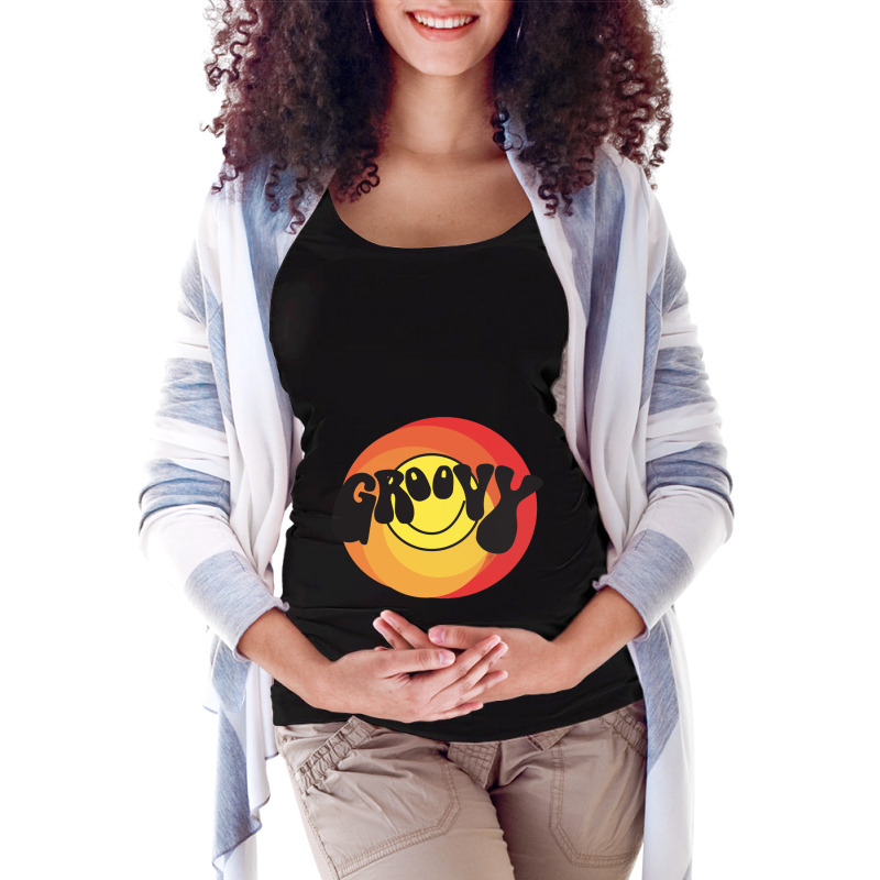 Groovy - Retro Shirt Maternity Scoop Neck T-shirt by cm-arts | Artistshot