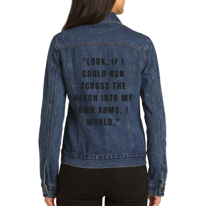 Jackie Quote Ladies Denim Jacket by cm-arts | Artistshot