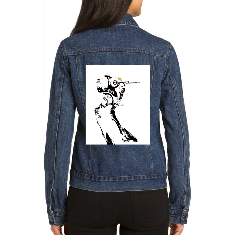 Zentraedi Battle Pod Graphic Ladies Denim Jacket by cm-arts | Artistshot