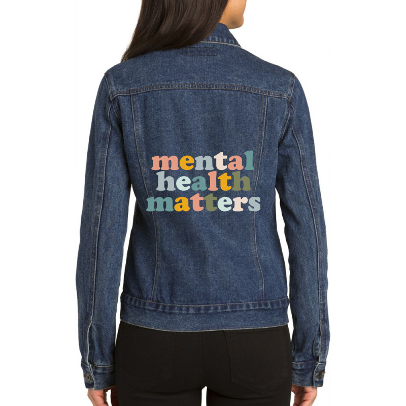 Mental Health Matters Ladies Denim Jacket by cm-arts | Artistshot