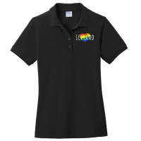 Rainbow Heart Iceland Pride Ladies Polo Shirt | Artistshot