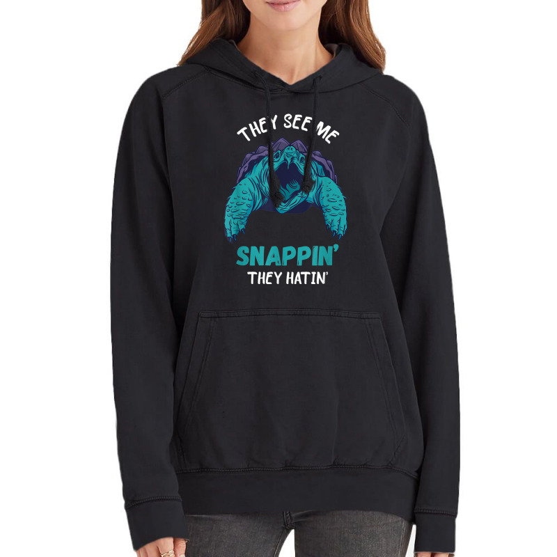 Snapping Turtle They See Me Aligator Snapping Turtle Lover Vintage Hoodie | Artistshot