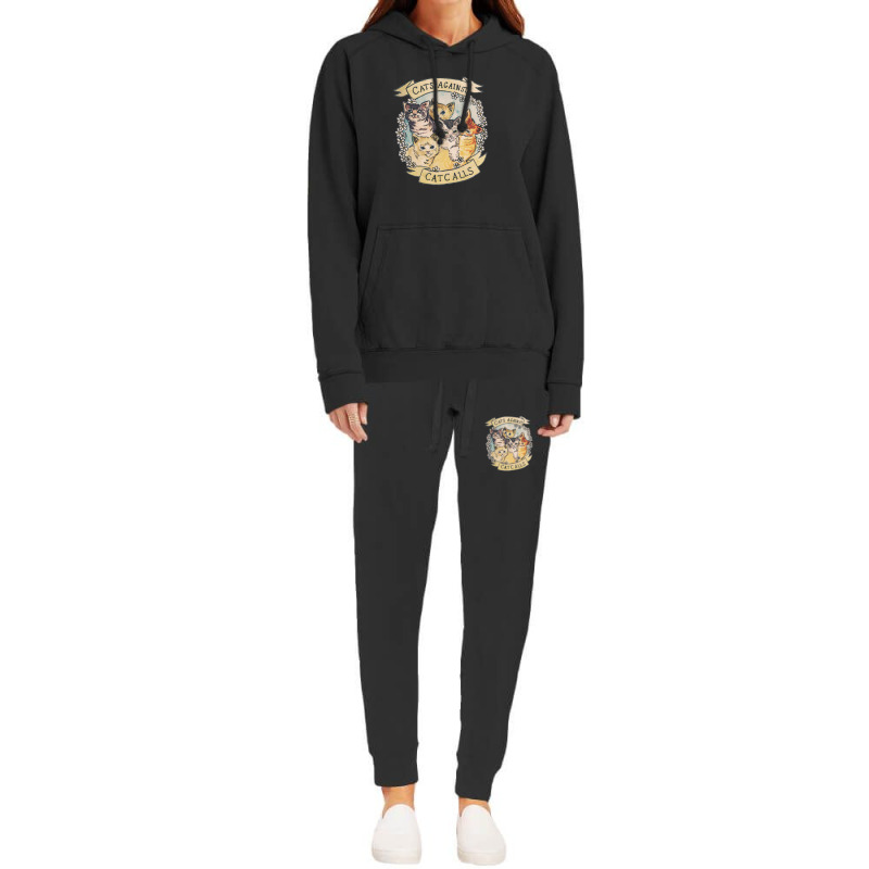 Cat Against Cat Calls Hoodie & Jogger Set | Artistshot