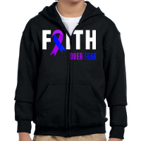 Faith God Warrior Fighter Rheumatoid Arthritis Awareness Youth Zipper Hoodie | Artistshot