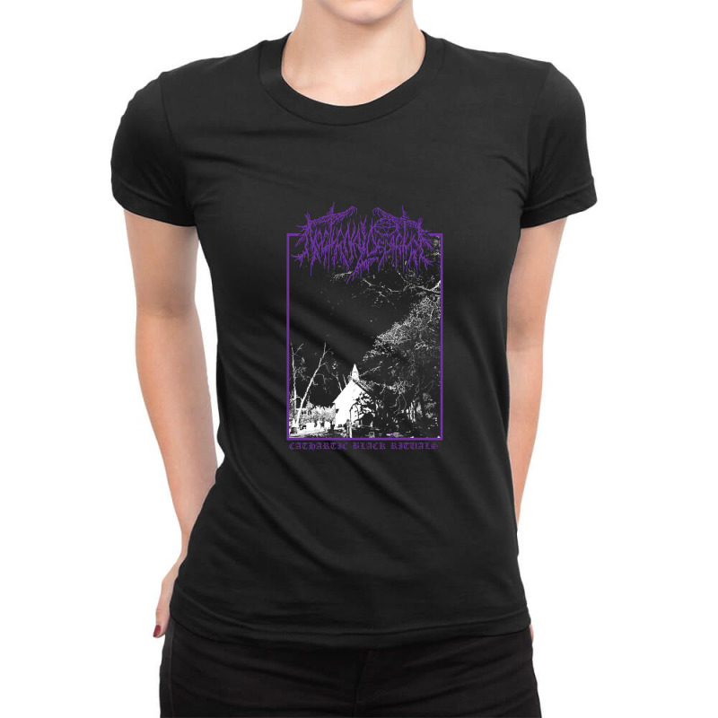 Nocturnal Departure Cathartic Black Rituals Ladies Fitted T-Shirt by AurelioGarciaBeltran | Artistshot