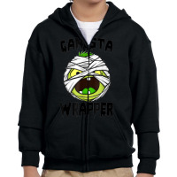 Gangsta Wrapper Funny Zombie Halloween Costume Youth Zipper Hoodie | Artistshot