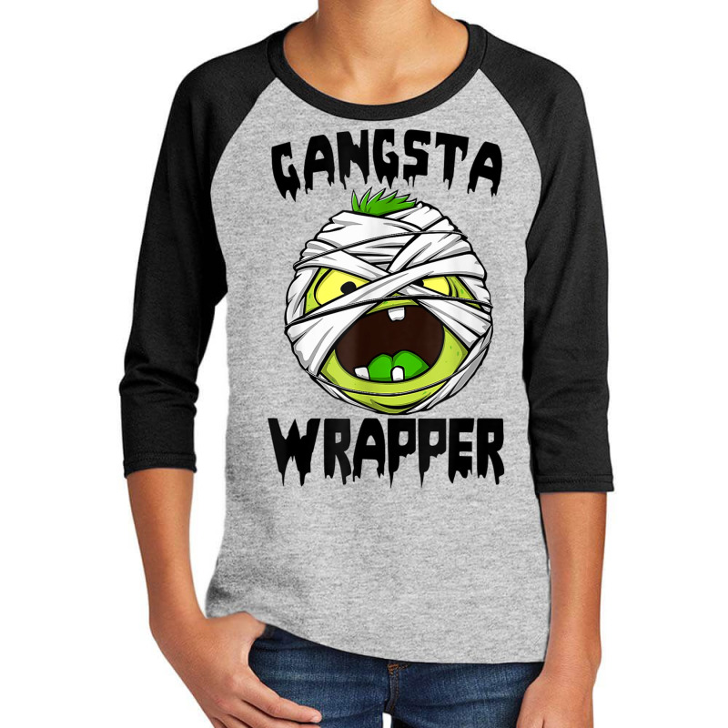 Gangsta Wrapper Funny Zombie Halloween Costume Youth 3/4 Sleeve | Artistshot