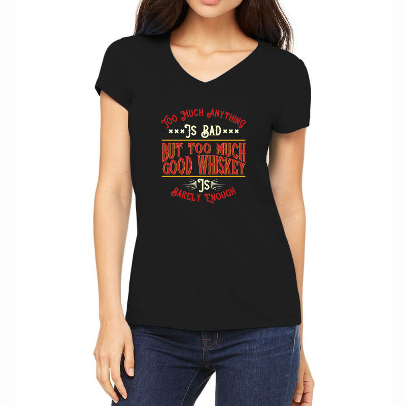 Good Whiskey Women's V-Neck T-Shirt by Black Box | Artistshot