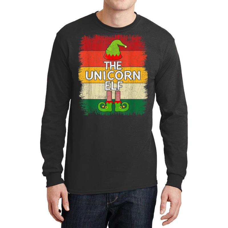 The Unicorn Elf Matching Group Christmas Party Pajama Long Sleeve Shirts | Artistshot