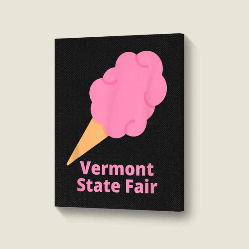 Vermont State Fair Pink Cotton Candy County Fair Portrait Canvas Print | Artistshot